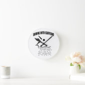 Tauchen in Koffein Runde Wanduhr (Zuhause)