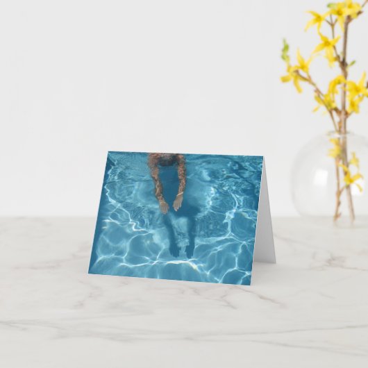 "Tauchen in" - Notecard Karte (Gelbe Blume)