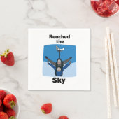 Tauchen ins All - Skydiver Geburtstagsfeier Serviette (Beispiel)
