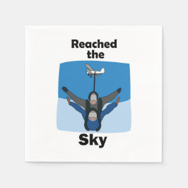 Tauchen ins All - Skydiver Geburtstagsfeier Serviette