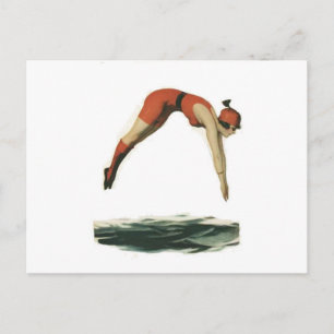 Tauchen ins Wasser Postkarte