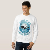 Tauchen ist das Leben Funny Surface Interval Sweatshirt (Vorne ganz)