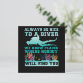 Tauchen ist immer nett zu einem Taucher, den wir P Einladung (Stehend Vorderseite)