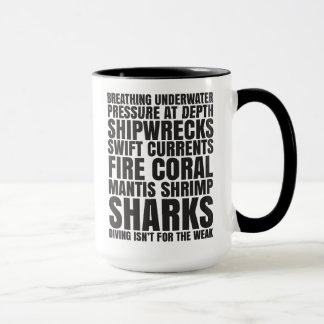 Tauchen ist nicht für die schwache Tasse