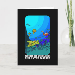 Tauchen ist wie Fliegen Scuba Taucher Bekleidung T Karte