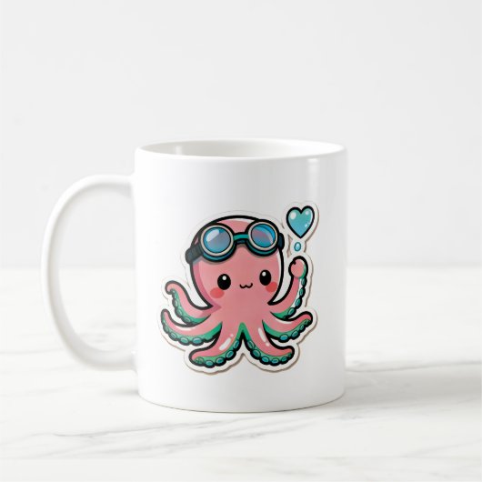 Tauchen Kawaii Kaffeetasse (Links)