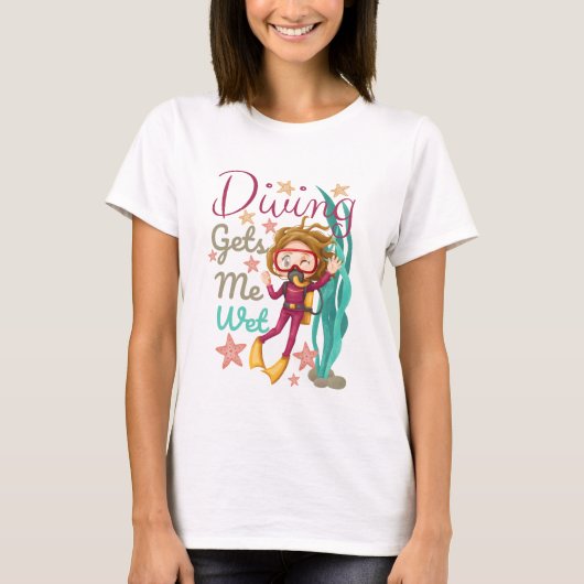 Tauchen lässt mich nass T - Shirt (Vorderseite)