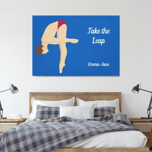 Tauchen Leinwanddruck (Insitu (Schlafzimmer))