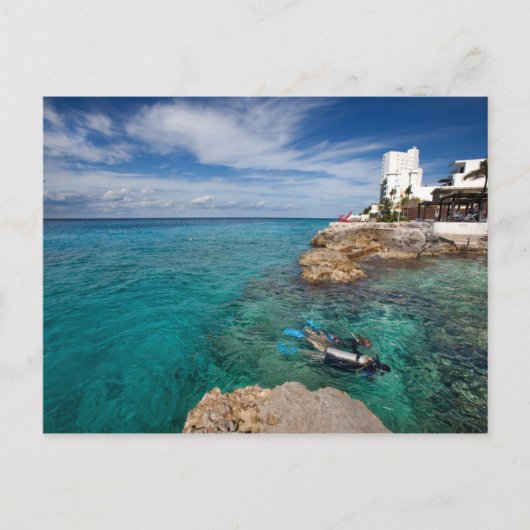 Tauchen lernen, Cozumel Mexico Postkarte (Vorderseite)