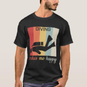 Tauchen macht mich glücklichen T-Shirt (Vorderseite)