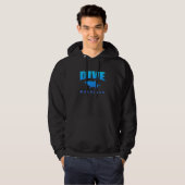 Tauchen Malediven Tauchen auf den Malediven Blau Hoodie (Vorne ganz)