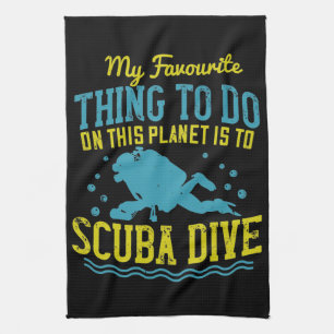 Tauchen - mein Liebling ist Scuba Dive Geschirrtuch
