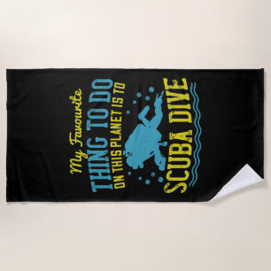Tauchen - mein Liebling ist Scuba Dive Strandtuch