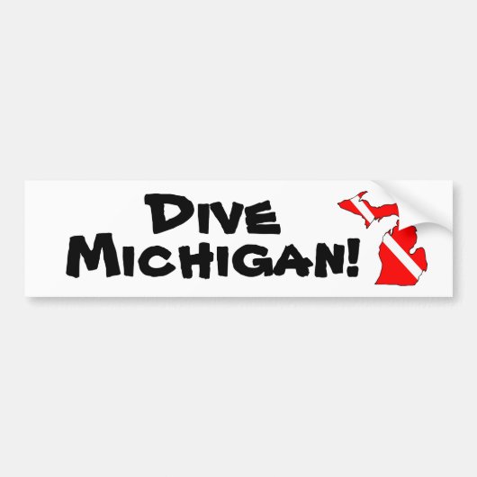 Tauchen Michigan! Autoaufkleber (Vorne)