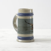 Tauchen mit Bald für einen Fisch Bierglas (Vorderseite Links)