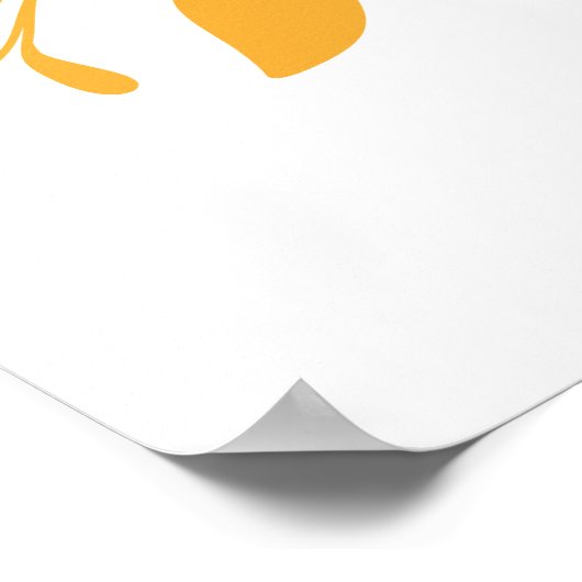 Tauchen mit Blume im Volksstil | Moderne Formen Poster (Ecke)