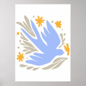 Tauchen mit Blume im Volksstil | Moderne Formen Poster (Vorne)