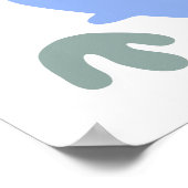 Tauchen mit Blume im Volksstil | Moderne Formen Poster (Ecke)