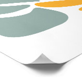 Tauchen mit Blume im Volksstil | Moderne Formen Poster (Ecke)