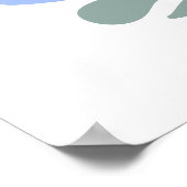 Tauchen mit Blume im Volksstil | Moderne Formen Poster (Ecke)