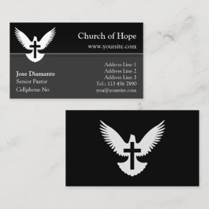 Tauchen mit Cross Black Church Card Visitenkarte