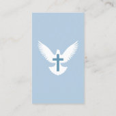 Tauchen mit Cross Blue Vertikal Church Card Visitenkarte (Rückseite)