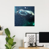 Tauchen mit den Manta Rays - Die große Insel Poster (Heimbüro)