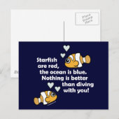 Tauchen mit dir postkarte (Vorne/Hinten)