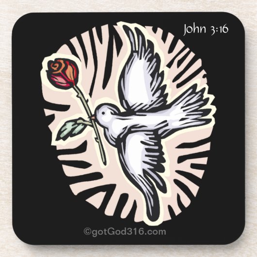 Tauchen mit einer Rose gotGod316.com Untersetzer (Vorderseite)