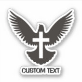 Tauchen mit Kreuz Aufkleber (Vorderseite)