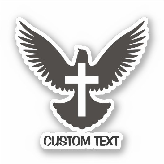 Tauchen mit Kreuz Aufkleber (Vorderseite)