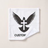 Tauchen mit Kreuz Badhandtuch Set (Waschlappen)