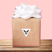 Tauchen mit Kreuz Dreieckiger Aufkleber