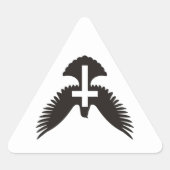 Tauchen mit Kreuz Dreieckiger Aufkleber (Vorderseite)