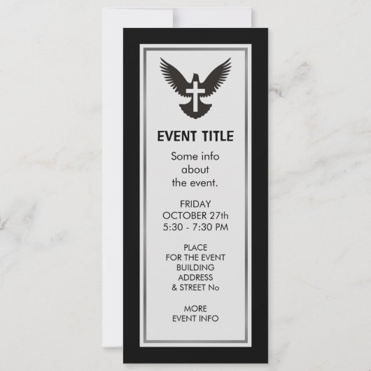 Tauchen mit Kreuz Einladung (Rückseite)