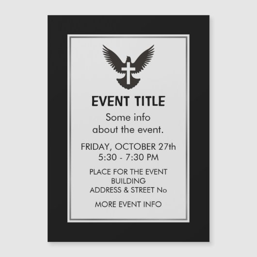 Tauchen mit Kreuz Magnetkarte (Vorderseite)