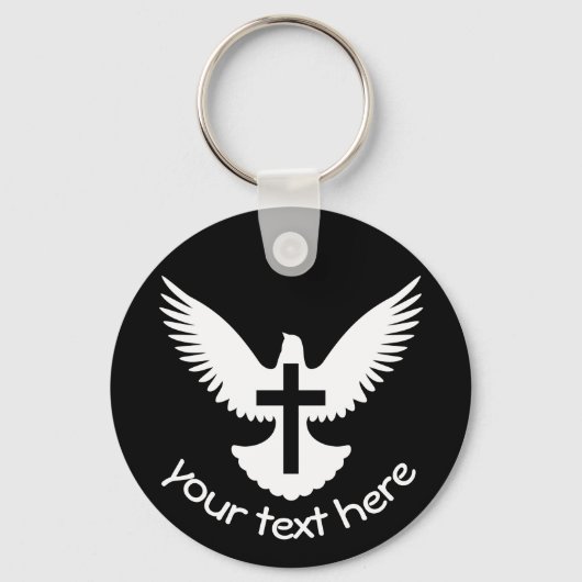 Tauchen mit Kreuz Schlüsselanhänger (Vorderseite)