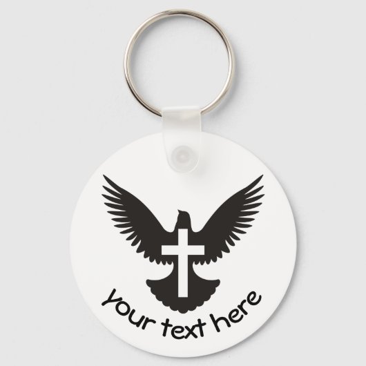 Tauchen mit Kreuz Schlüsselanhänger (Vorderseite)