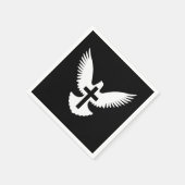 Tauchen mit Kreuz Serviette (Ecke)