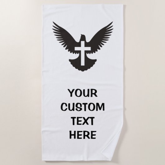 Tauchen mit Kreuz Strandtuch (Vorderseite)