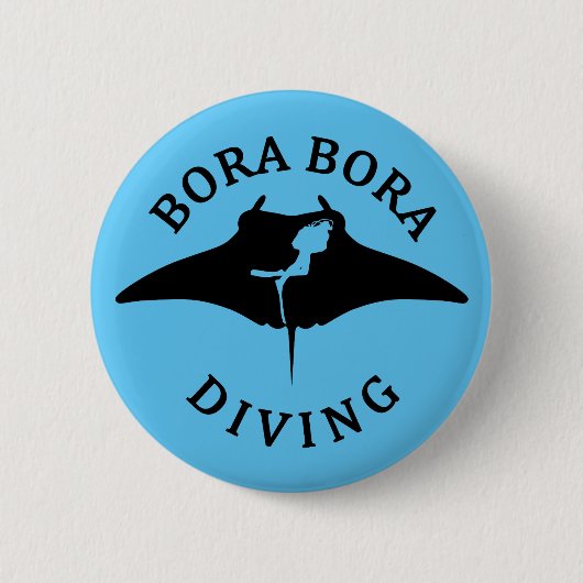Tauchen mit Manta-Rays in Bora Bora Button (Vorderseite)