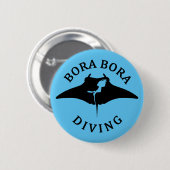 Tauchen mit Manta-Rays in Bora Bora Button (Vorne & Hinten)