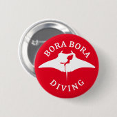 Tauchen mit Manta-Rays in Bora Bora Button (Vorne & Hinten)