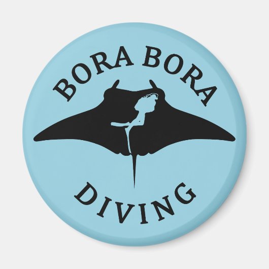 Tauchen mit Manta-Rays in Bora Bora Magnet (Vorne)
