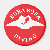 Tauchen mit Manta-Rays in Bora Bora Magnet (Vorne)
