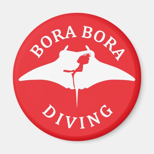 Tauchen mit Manta-Rays in Bora Bora Magnet (Vorne)