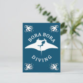 Tauchen mit Manta-Rays in Bora Bora Postkarte (Stehend Vorderseite)