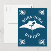 Tauchen mit Manta-Rays in Bora Bora Postkarte (Vorne/Hinten)