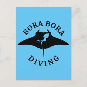 Tauchen mit Manta-Rays in Bora Bora Postkarte