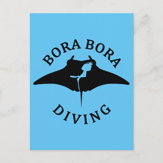 Tauchen mit Manta-Rays in Bora Bora Postkarte (Vorderseite)